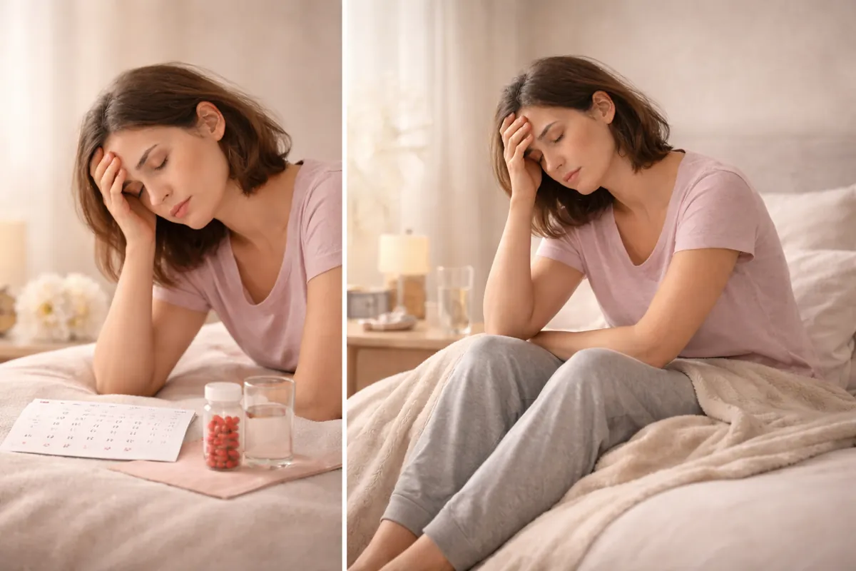 Woman reflecting on iron and menstrual health